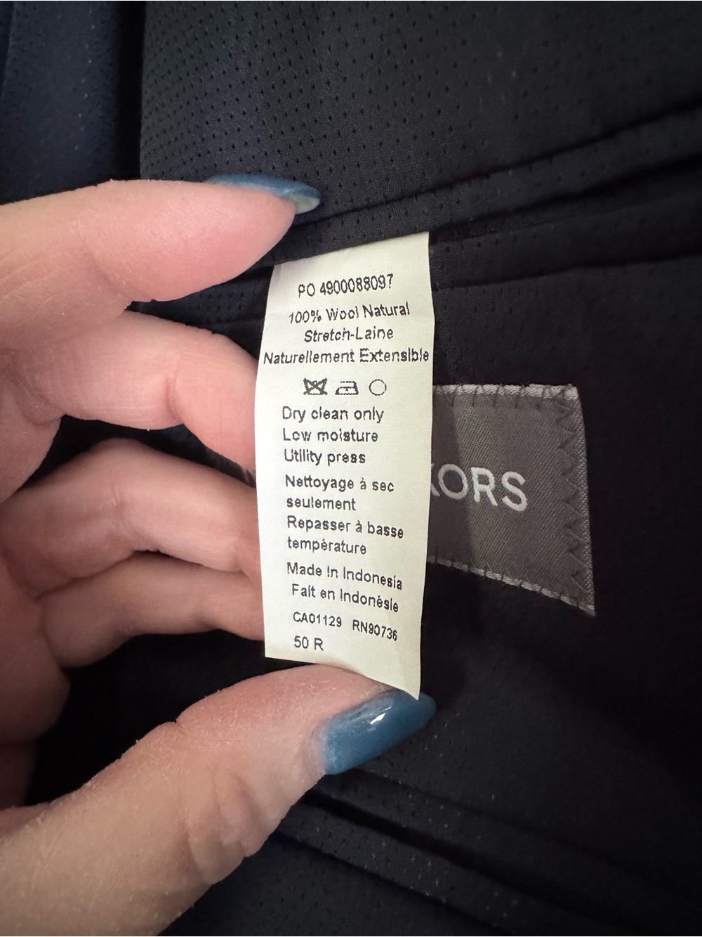 Michael Kors Dark Navy Two-Button Sport Suit - Picture 6 of 8